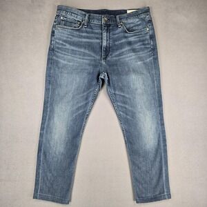 Rag & Bone Fit‎ 2 Slim Jeans Mens 36x25 Light Stretch Blue Denim Straight Leg